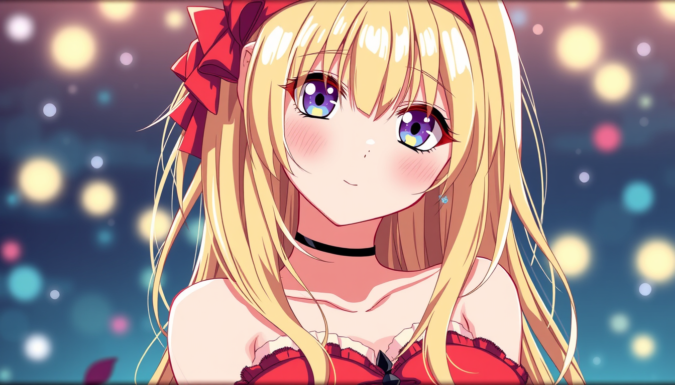 Anime idea: anime style, vibrant colors, expressive eyes, Une fille d anime blonde en string à quattre patte les fesse sen l air tres sexy , detailed anime illust