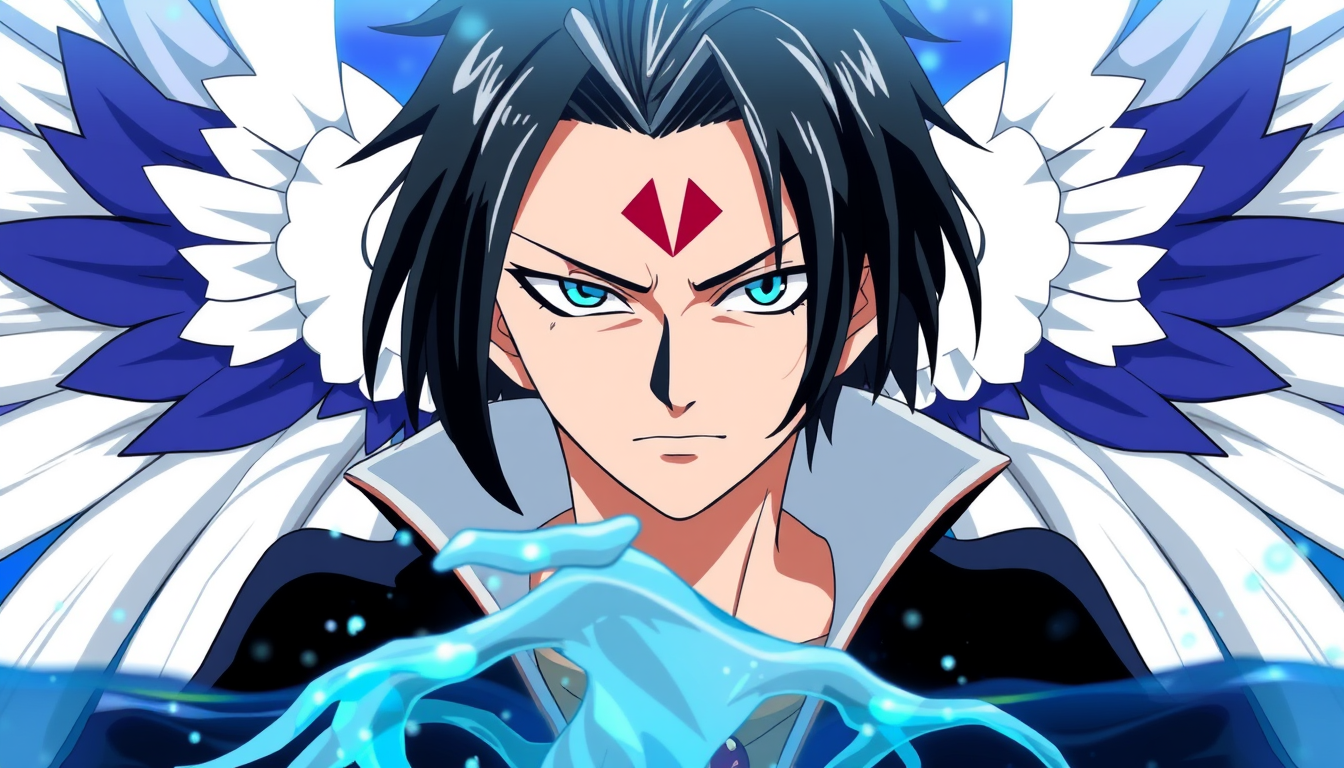 Anime Characters idea: an anime character with a legible silhouette, controlled costume language, and expressive face, deliberate composition, Water Anodite (Ben 10) form wi