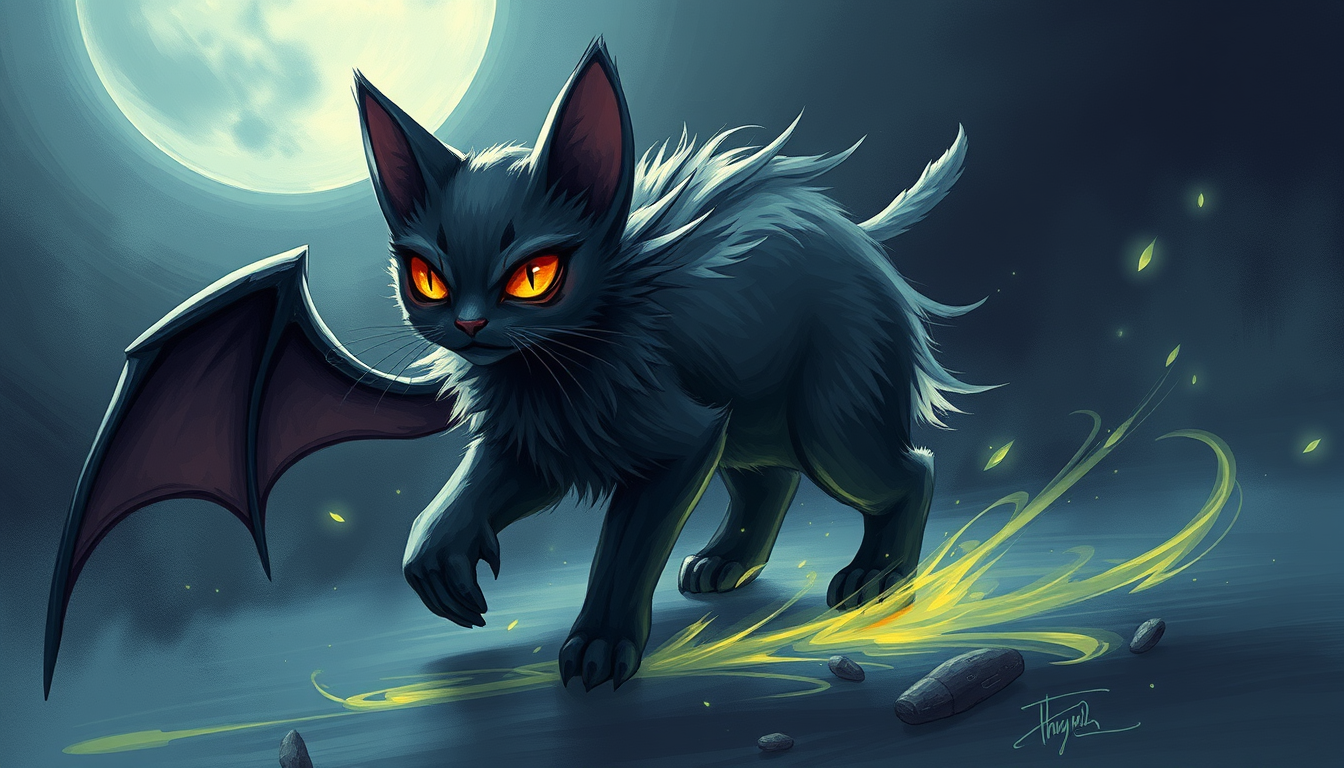Main art studio: draw a cat that comes from mandragosa(not mandragora) which has evil eyes and dark theme