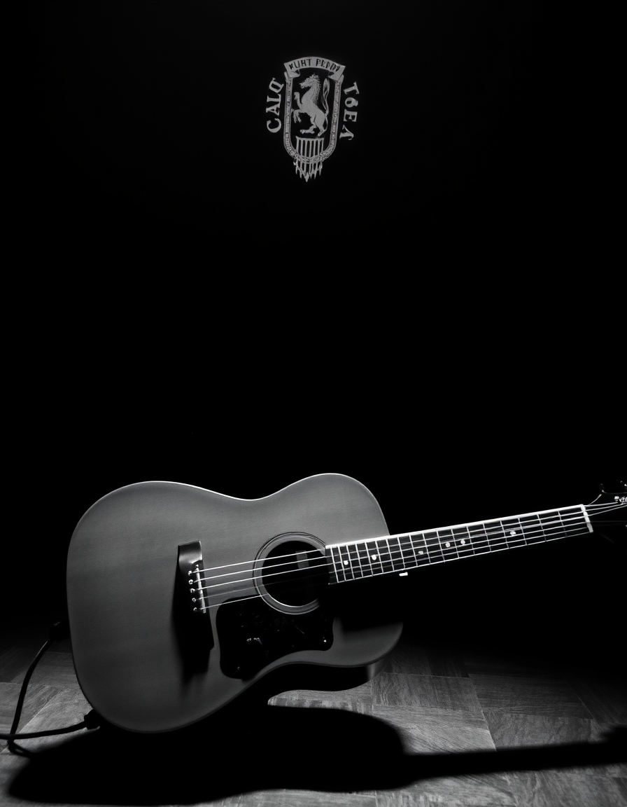 Main art studio: une Guitare classique dans le sombre
