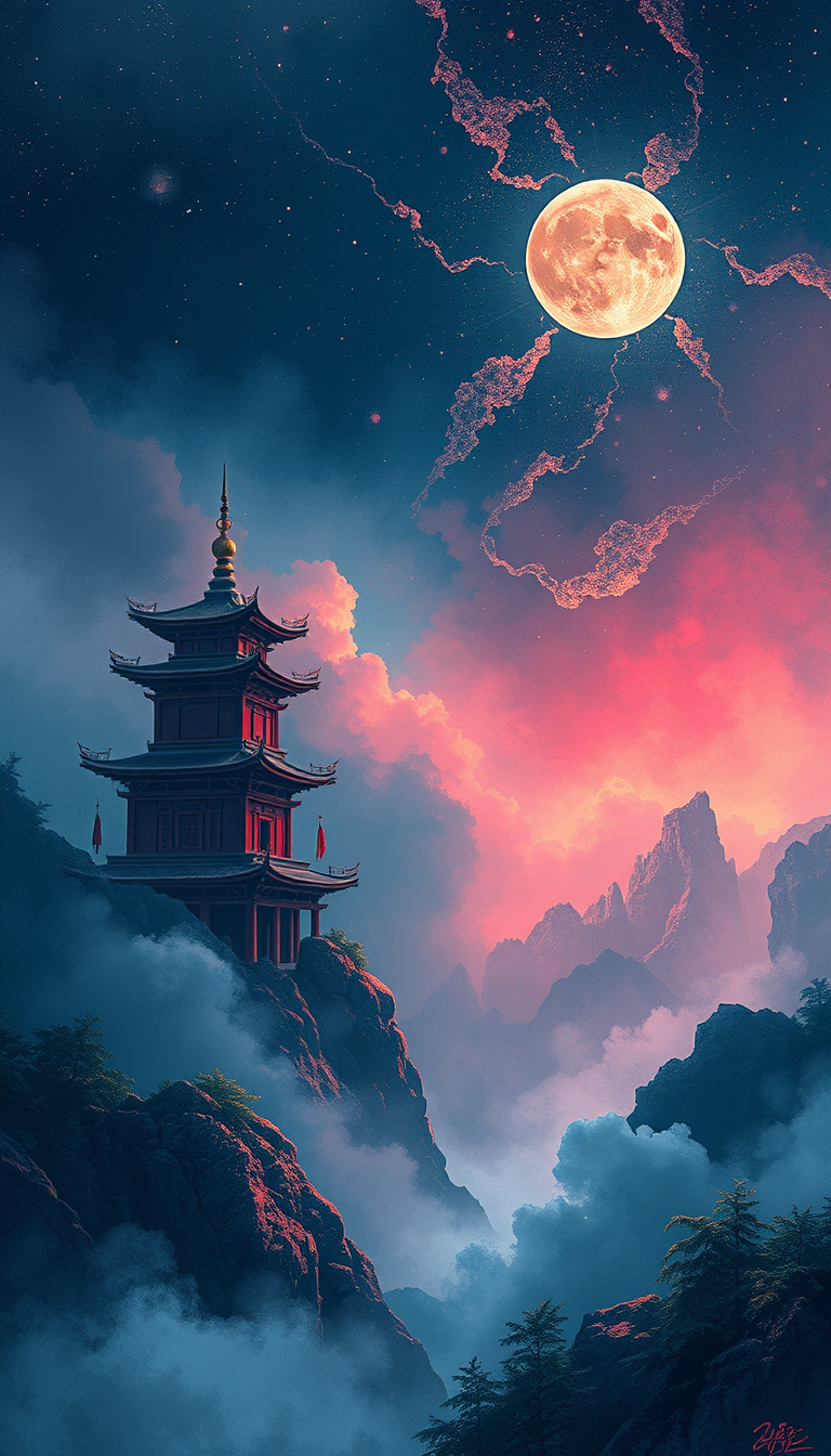 Wallpaper idea created from the prompt: wallpaper artwork, wide atmospheric scene or bold pattern, high detail, 手机壁纸，治愈云朵，淡蓝渐变，留白多，柔和柔光，9:16，高清，无多余杂物 动漫可爱 , desktop or phone wallpa