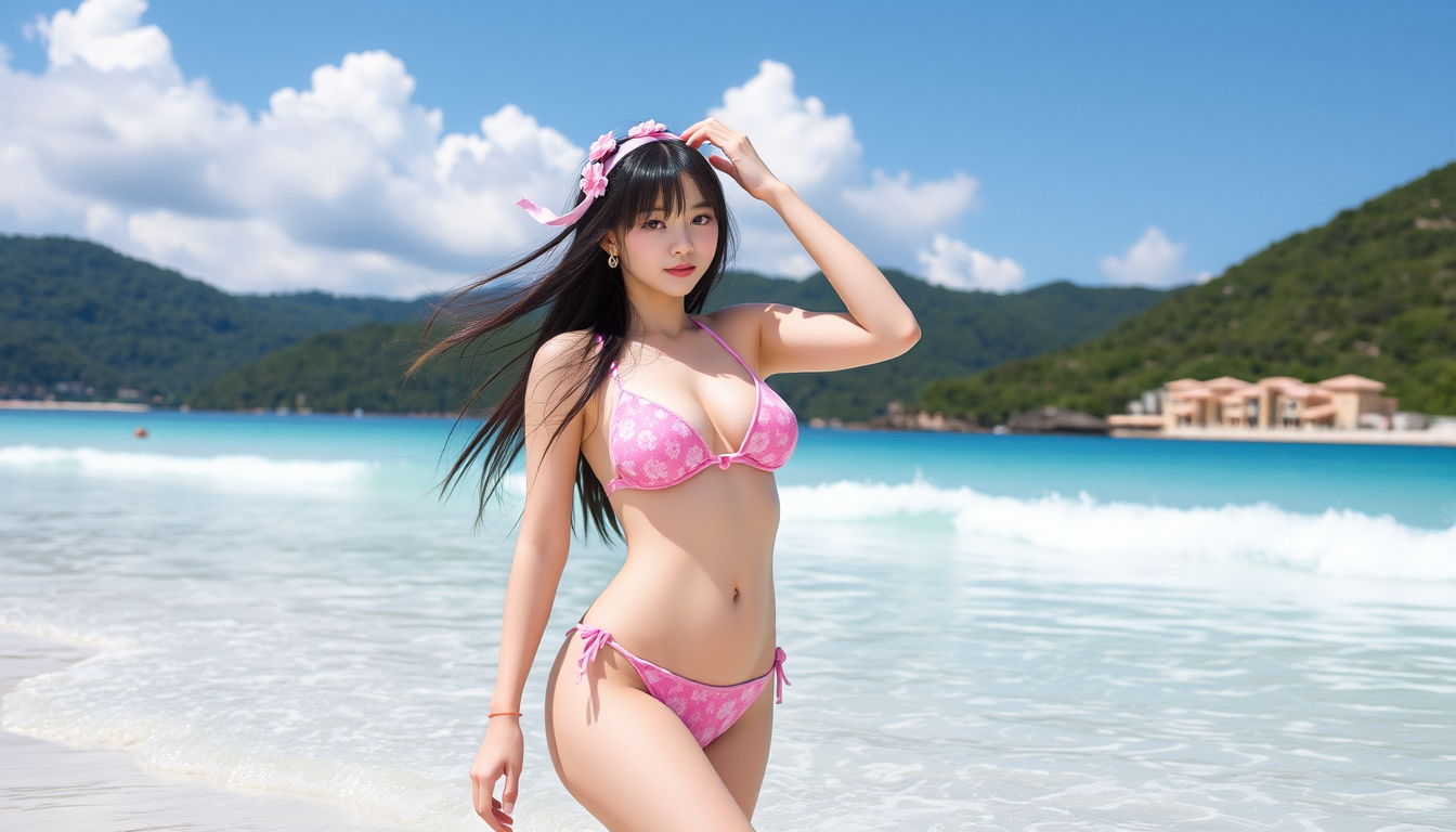 Main art studio: sakura in bikini