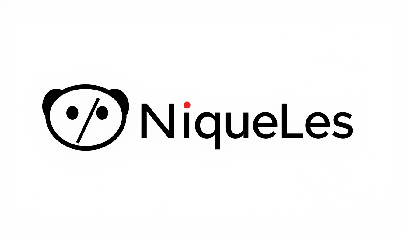 Logo idea: logo design, clean minimal mark, bold simple shapes, balanced composition, Logo carré minimaliste pour un subreddit francophone nommé « r/NiqueLeS ». 