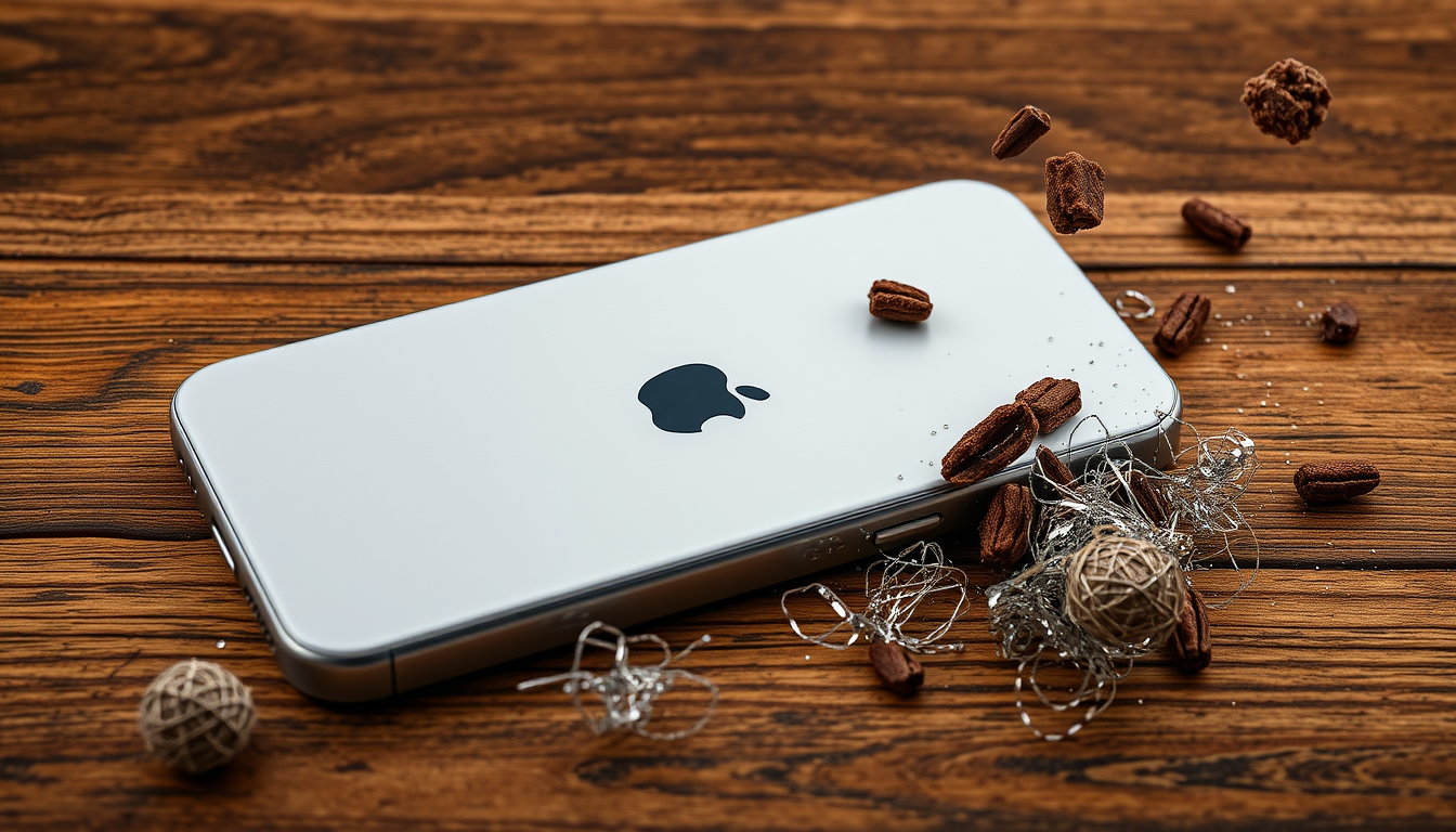 Main art studio: une image du dernier iPhone avec des décors apple et un peu d'actions