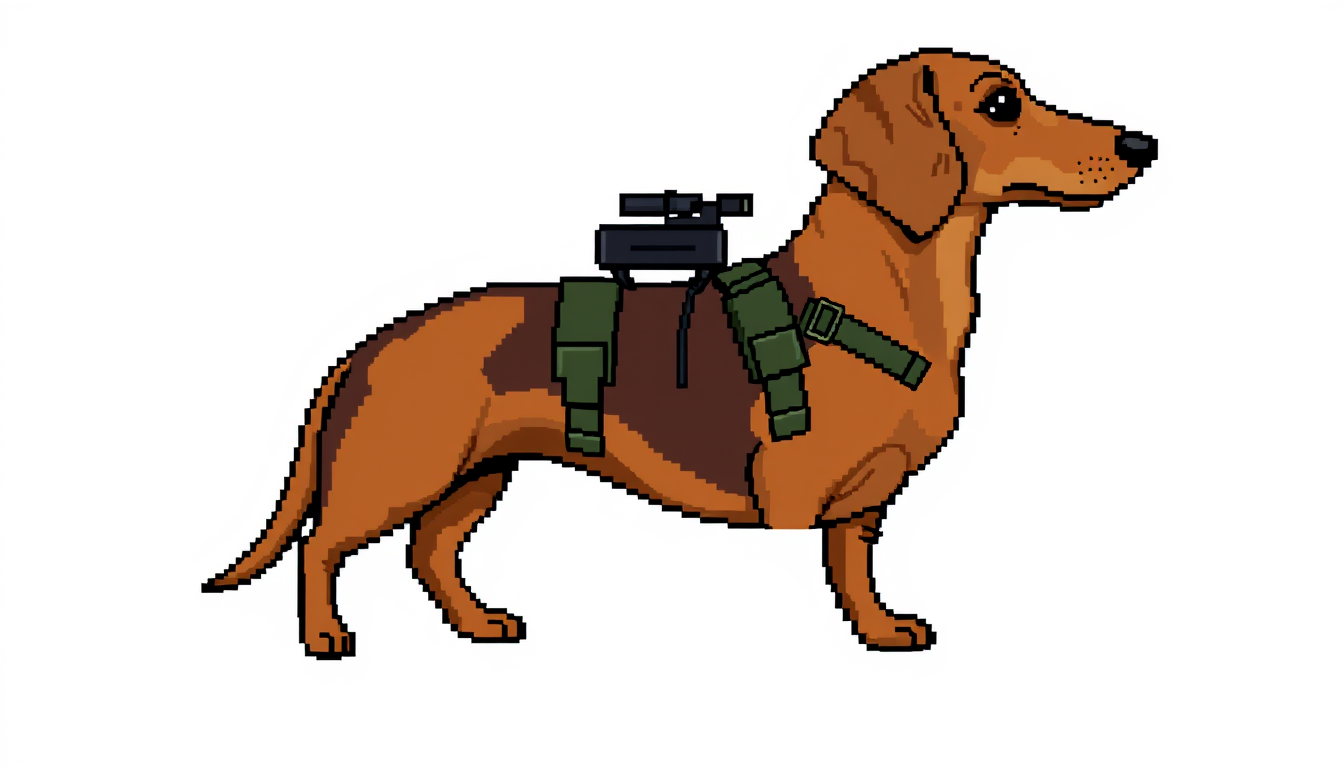 Sprite idea created from the prompt: pixel art game sprite, clean pixel grid, retro 16-bit palette, 16-bit pixel art sprite of a real dachshund dog, side view facing right. Natu