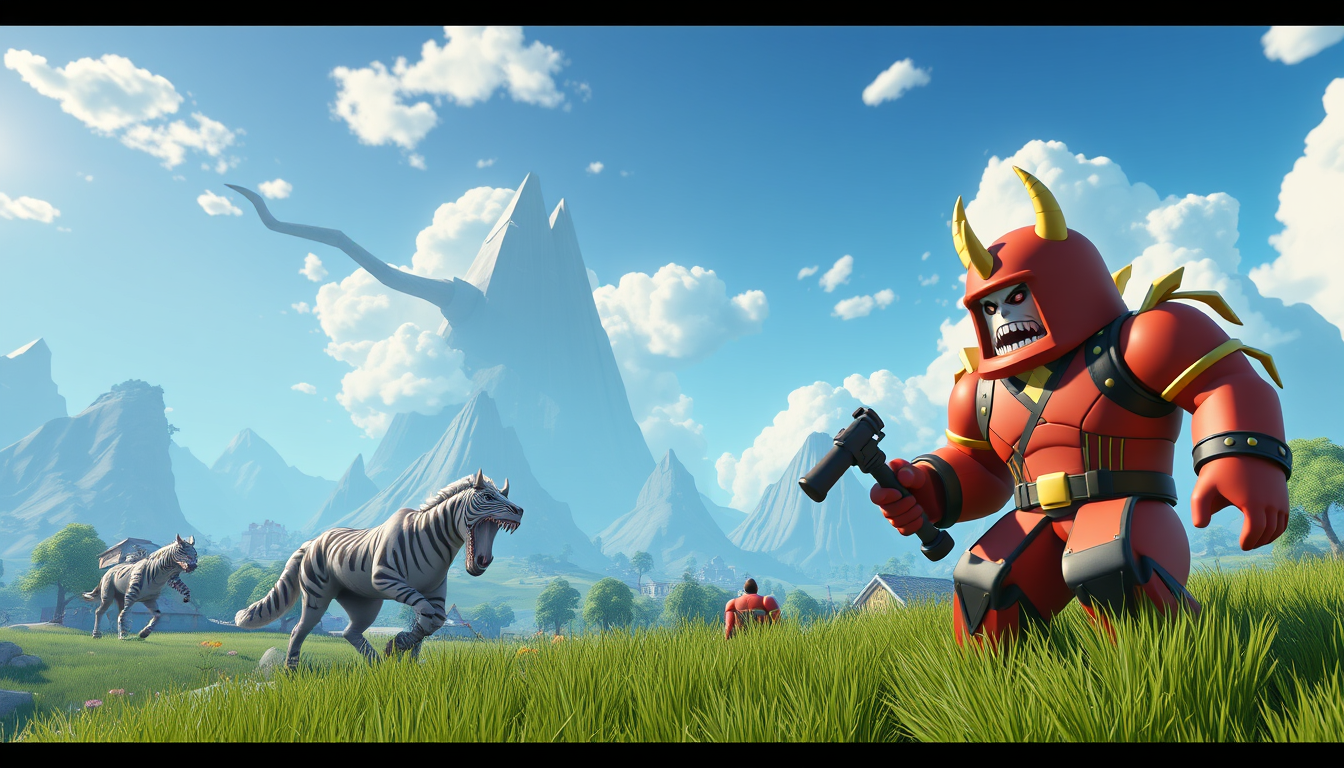 AI Art prompt example created from the prompt: CREA UNA IMAGEN DE FAKE NUBES QUE DIGA )ultima hora pelea epic fornite vs roblox