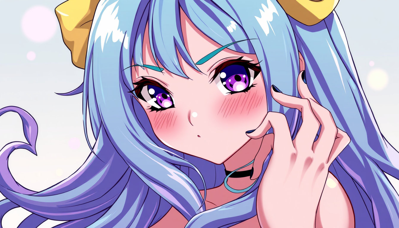 Anime idea: anime style, vibrant colors, expressive eyes, Shakira Latex , detailed anime illustration