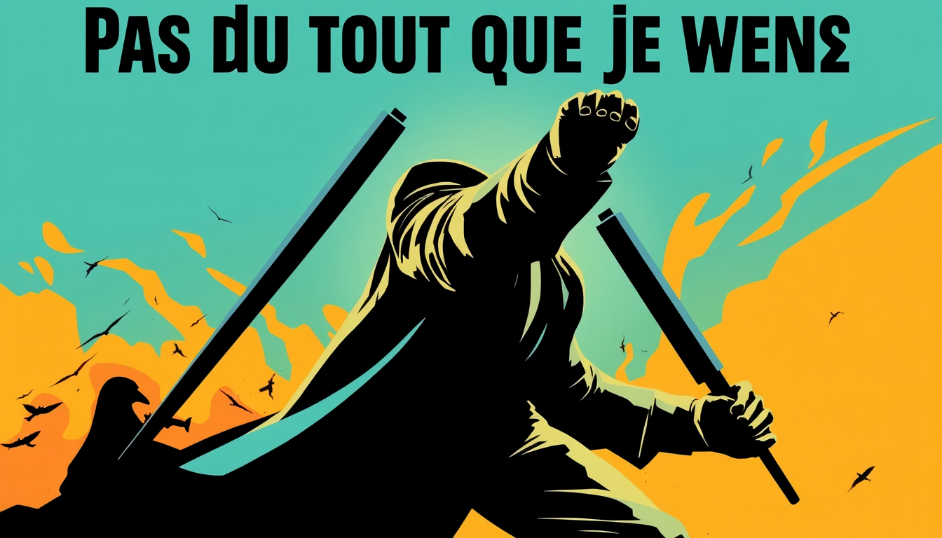 Poster idea created from the prompt: poster design, bold striking composition, strong focal point, space for headline, pas du tout ce que je veux , print-ready poster