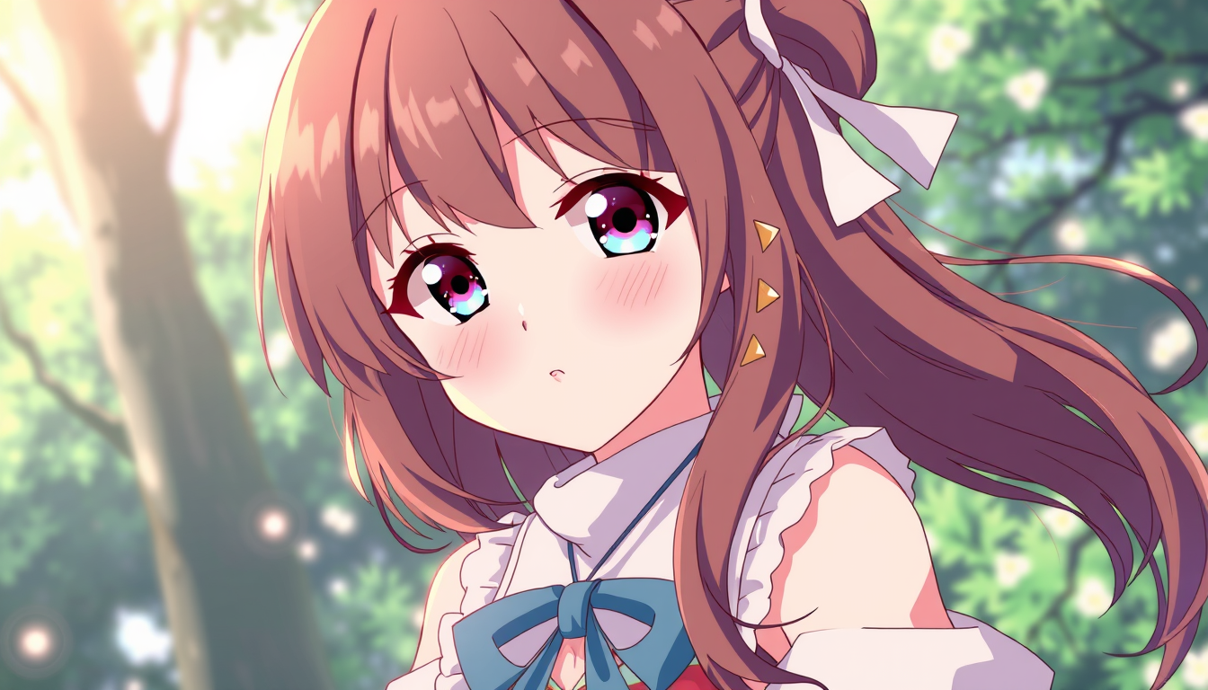 Main art studio: A beautiful anime girl