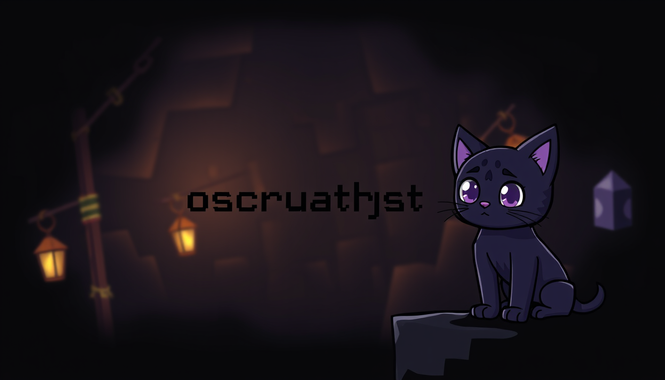AI Art prompt example created from the prompt: create a yt banne with the next descritioin, black backround with a minecraft cave inpiration and torch/lattern dimmed lighting, in the midd