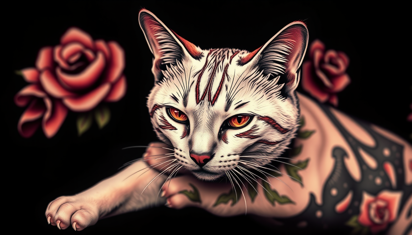 Main art studio: tattoo trans cat
