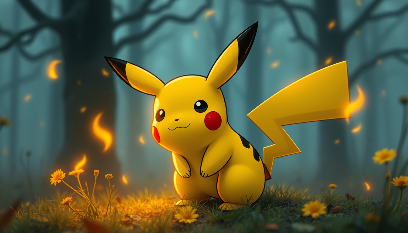 AI Art prompt example created from the prompt: Een Pikachu in een skelet van charmender