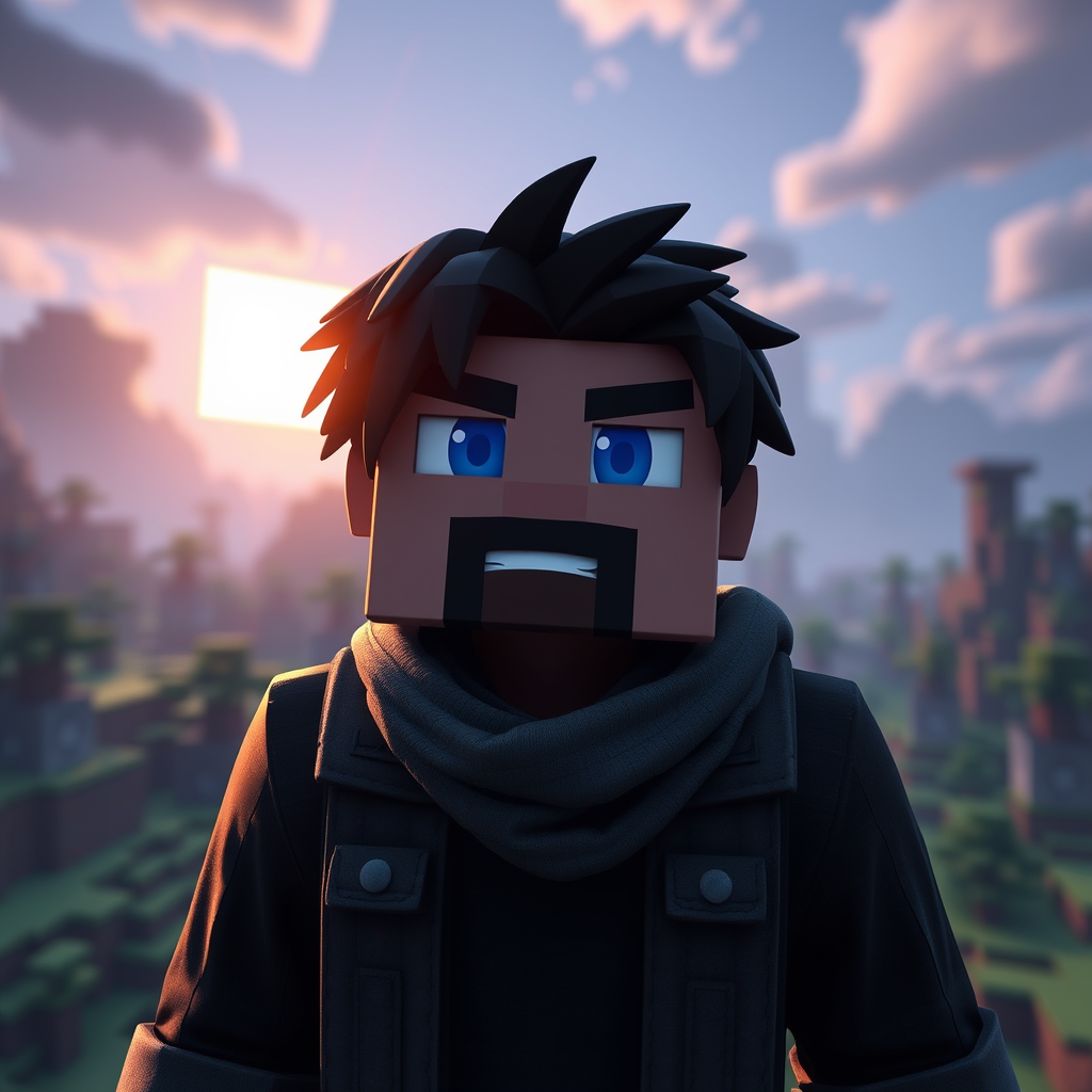 AI Art prompt example created from the prompt: profile photo for my minecraft server Projekt SMP cinematic and COOL