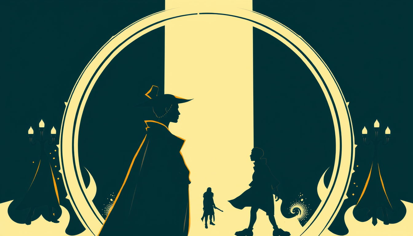 Characters idea: an original character defined by silhouette, role, outfit, palette, and expression, deliberate composition, Große brüste und große arch , polished ima