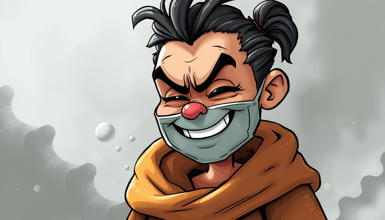 Main art studio: necsiot una caricatura de una gotita feliz, con una cara enojad por la contaminacion