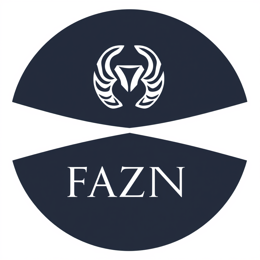 Main logo studio: FAZN. Brand that will be selling and reselling on social media platforms. Professional, clean, minimalist, customer enticing, trustworthy, business, p
