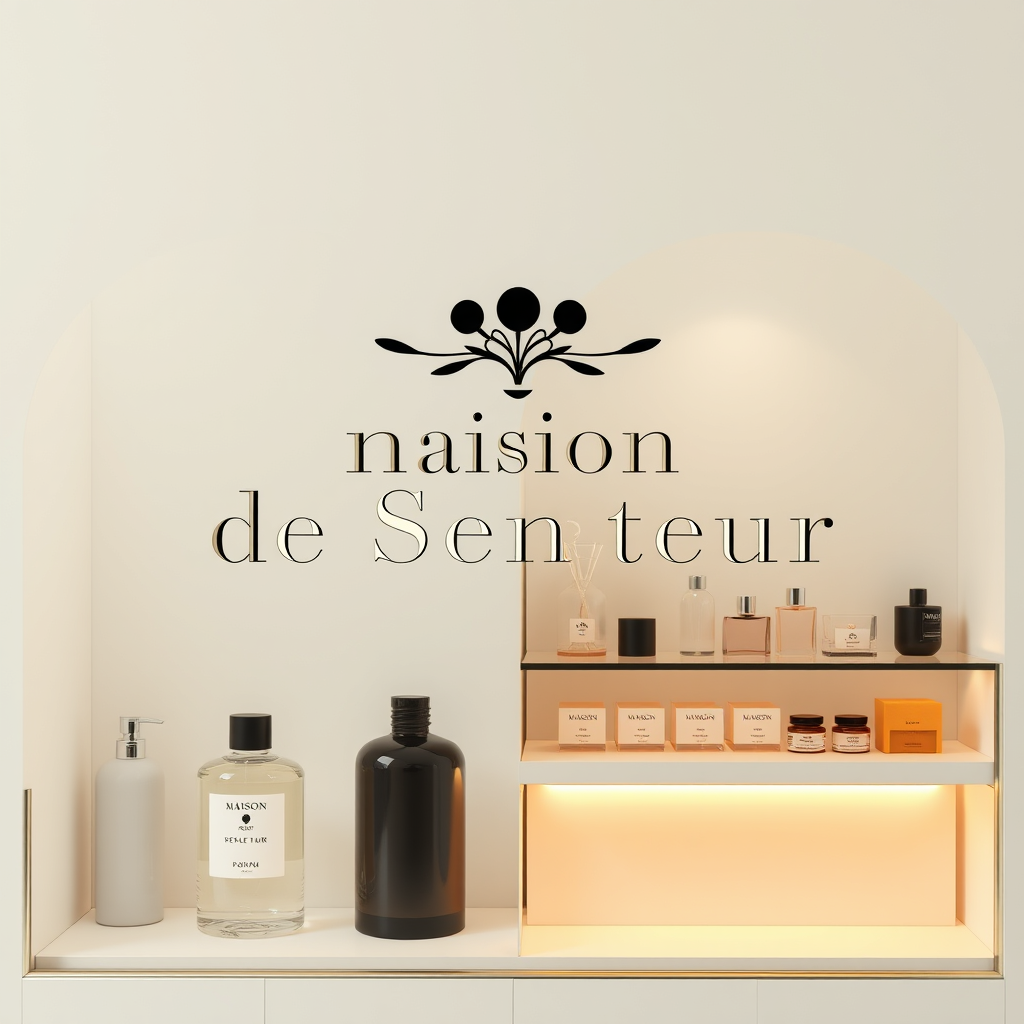 Main logo studio: the name is maison de Senteur, its a parfume shop. only the logo. maison de senteur