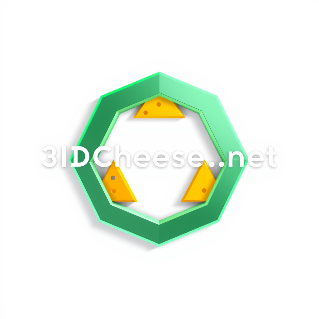 3D Logo idea: 3D logo for 3DCheeseMan.net i want it to be a hexogon triangle type logo add more make it cool change font to ubuntu wide add more shapes add the colo