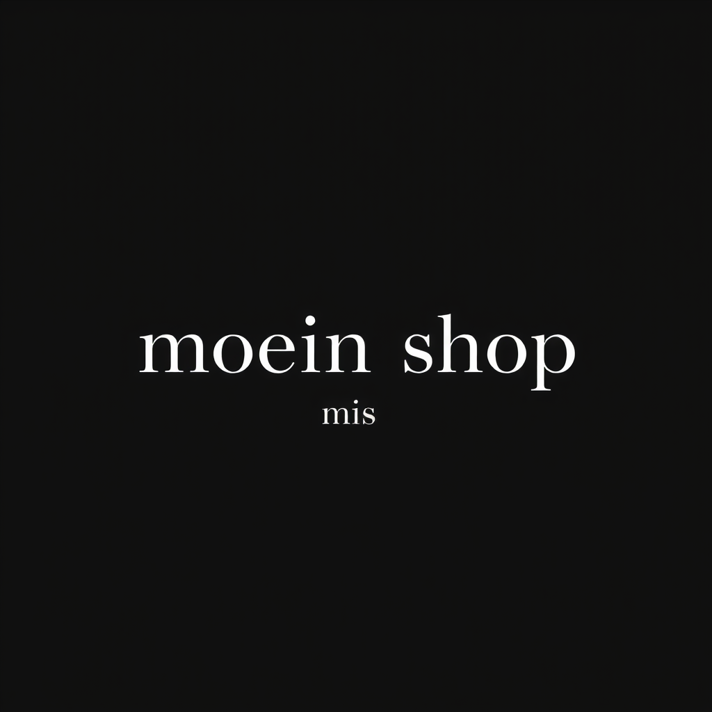 Main logo studio: Create a minimalist luxury logo for a cosmetics and personal-care store. Main text: “moein shop” in elegant modern lowercase typography. Under it, add