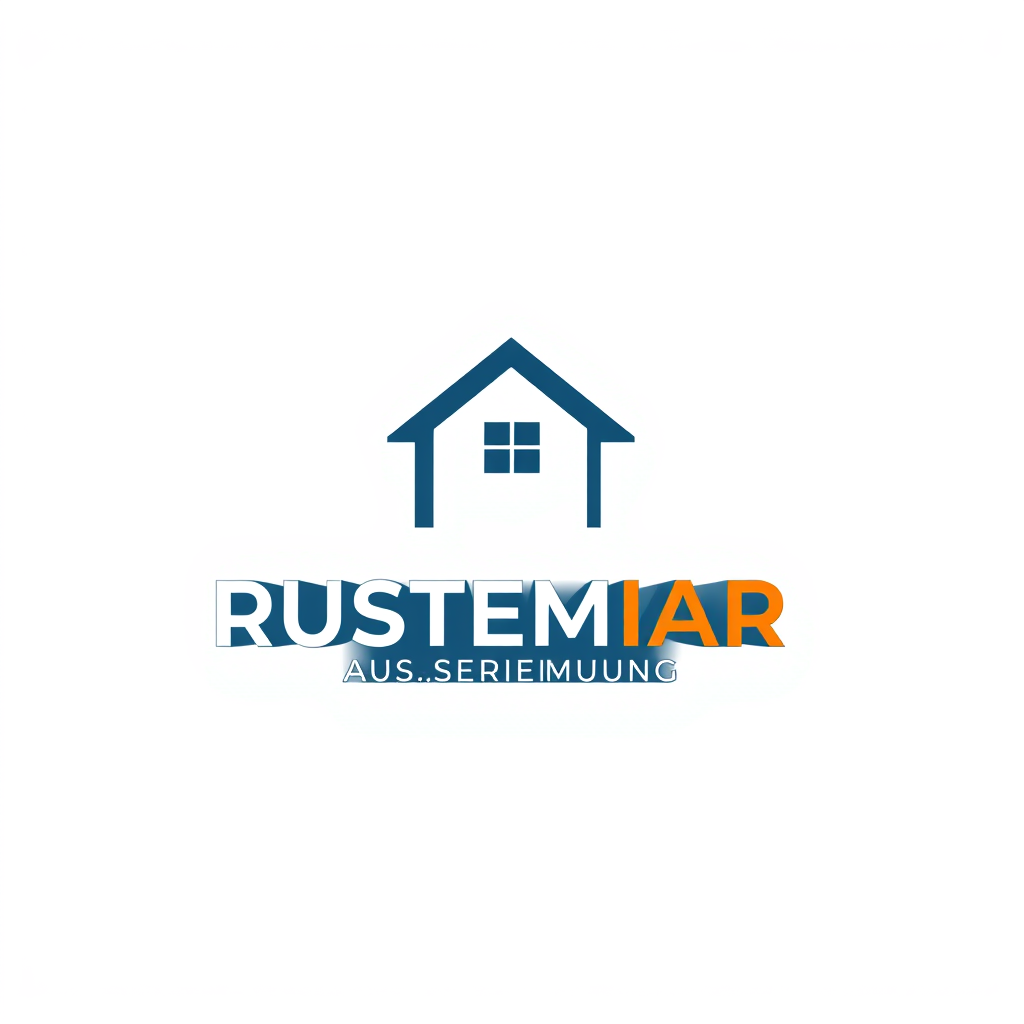 Main logo studio: Erstelle ein **exklusives, minimalistisches Premium-Logo in 4K-Auflösung** für mein Unternehmen **RUSTEMIAR Außenreinigung**. **Das bestehende RUSTEMI