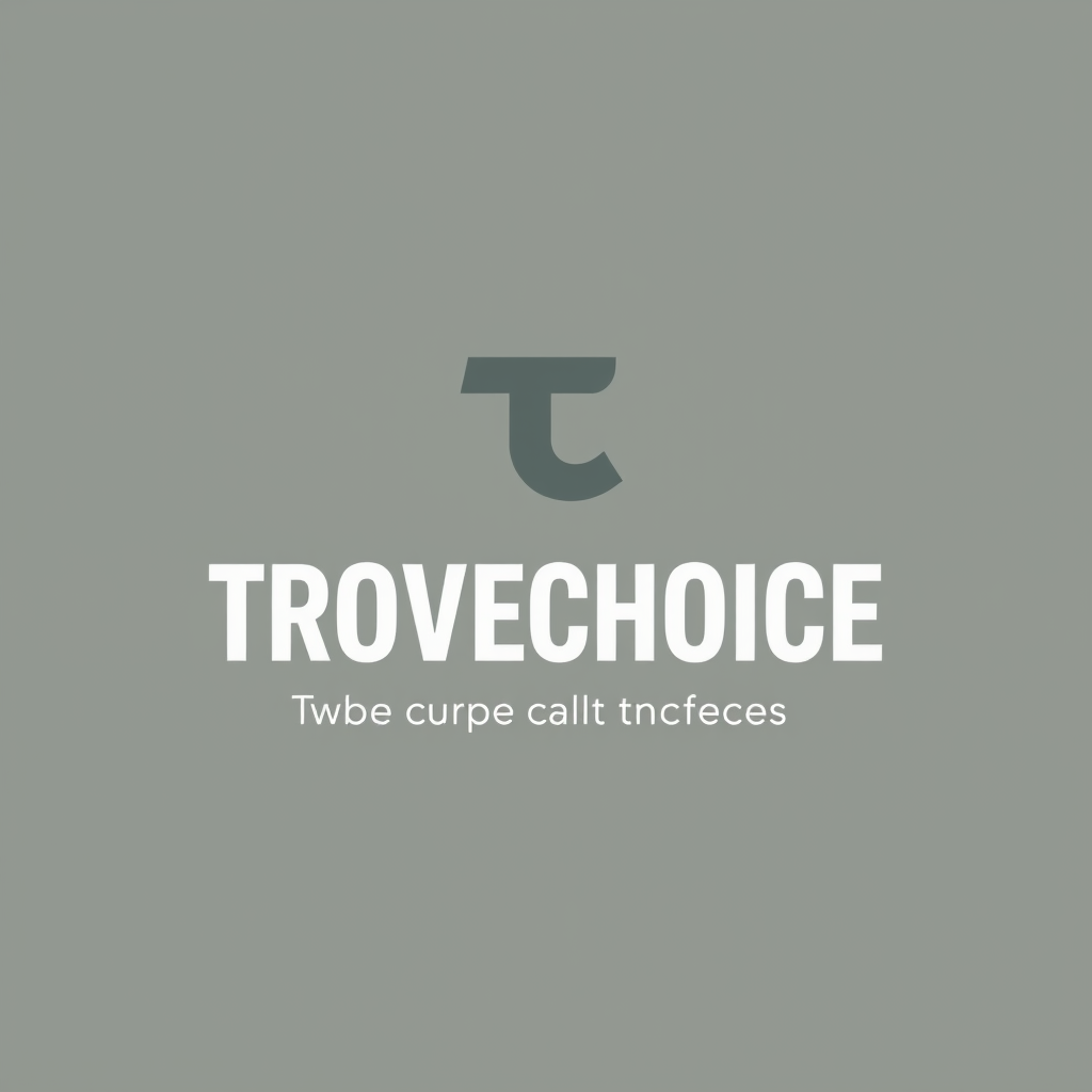 Main logo studio: Create a Shopify store signature logo with name TROVECHOICE with focus on letter T and C the store selles all niches