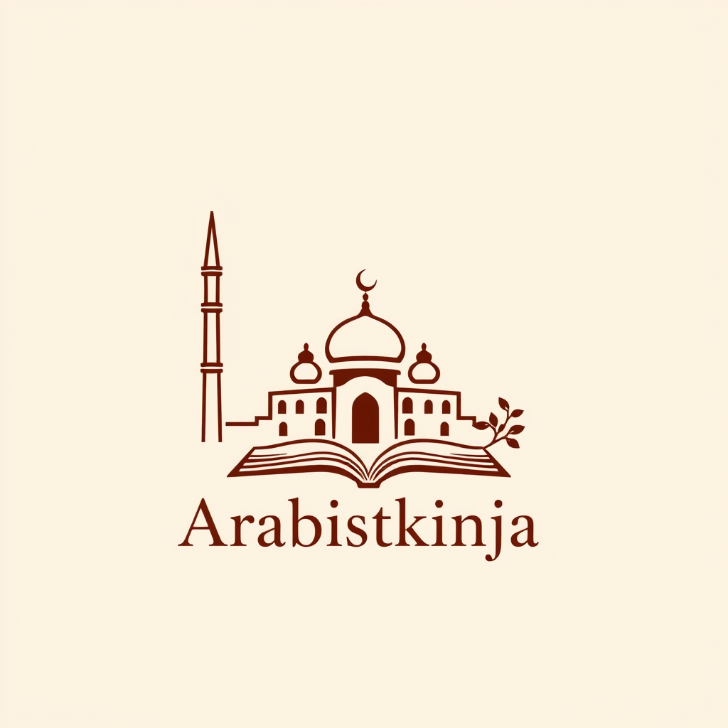 Main logo studio: Minimalist elegant logo for an Arabic language and literature Instagram page called "Arabistkinja". . Sophisticated, academic,, refined, understated. 
