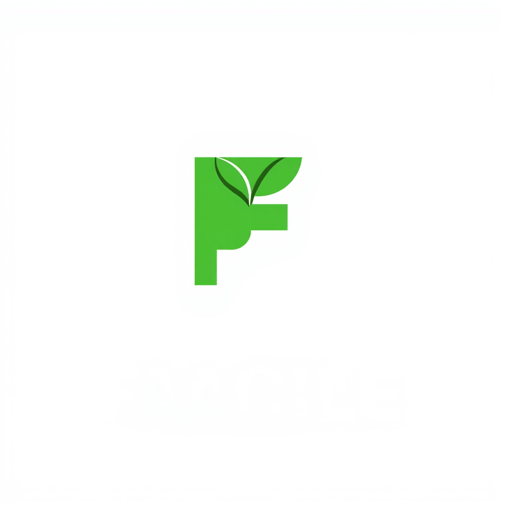 Main logo studio: Modern premium coffee logo for “FACILE”. Create a unique custom “F” symbol inspired by flow, movement, simplicity and coffee. Bold, geometric, smooth 