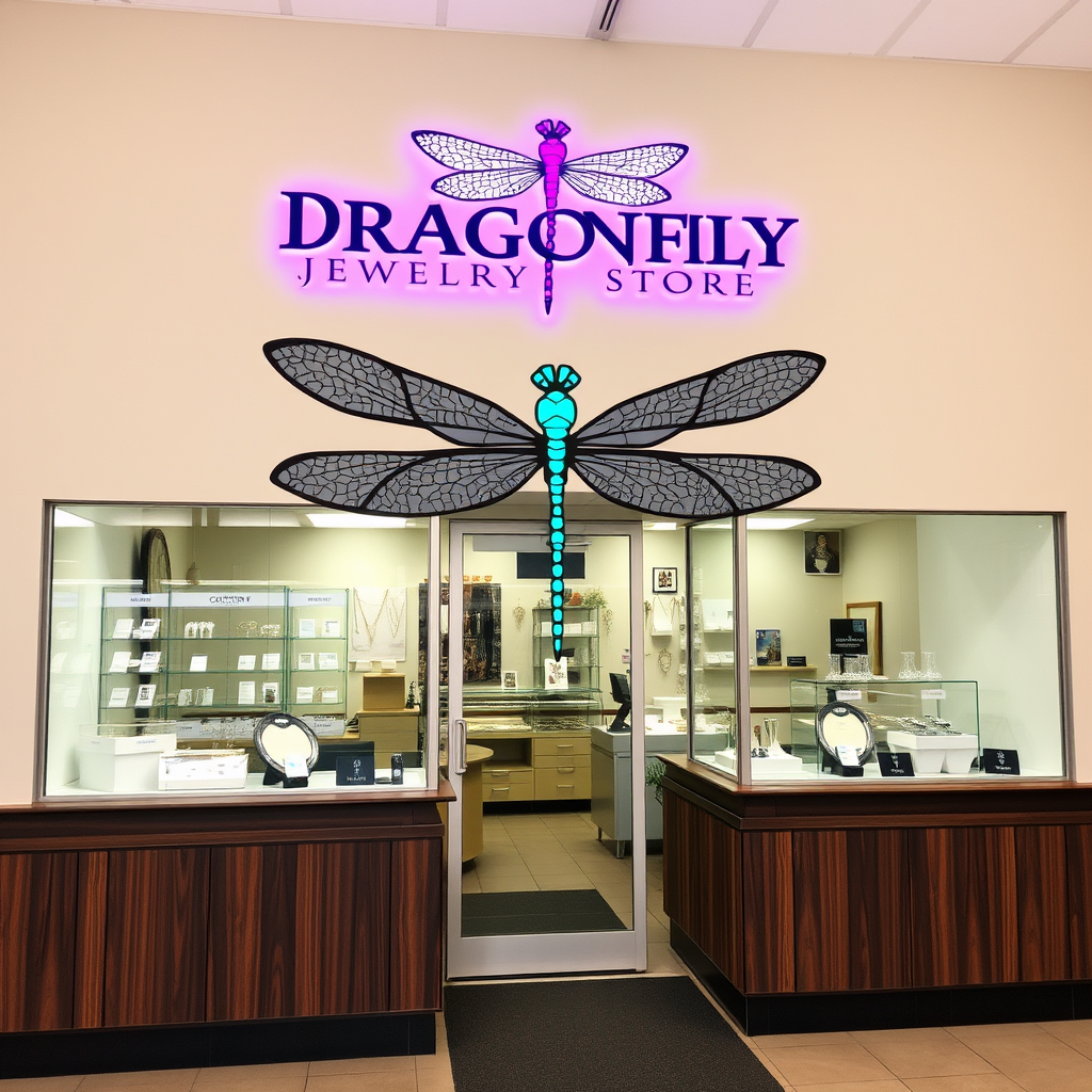 Main logo studio: Greetings and congratulations on your first day at Dragonfly Jewelry Store, an amazing store in the heart of Kalamaria with 30 years of history! The f