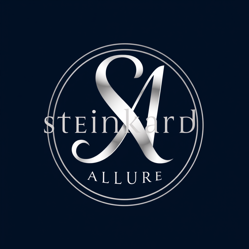 Monogram Logo idea: monogram logo combining the letters Make a logo for steinkardi allure using the colours navy blue silver and black use the letters s and a only don't