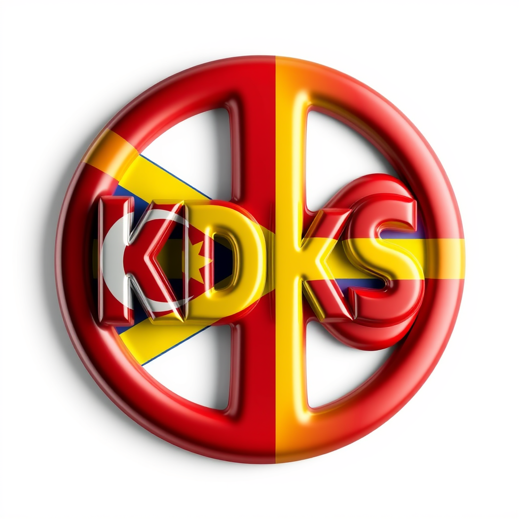 3D Logo idea: 3D logo for logo för en ideell kvinnoförening namn: Kurdiska diasporans kvinnoförening i Sverige förkortning: KDKS den kurdiska och den svenska flagga