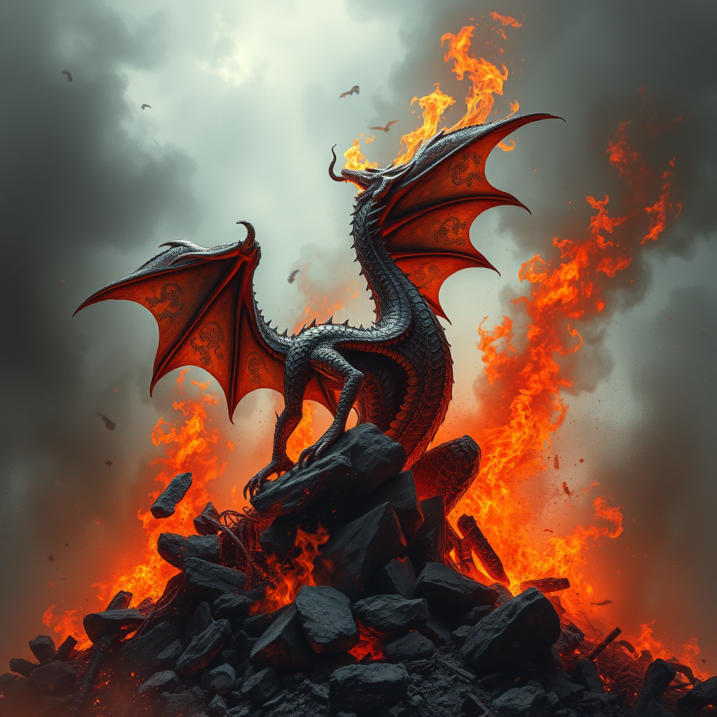 Main logo studio: Ash2Ash Dragon rise up in ashes