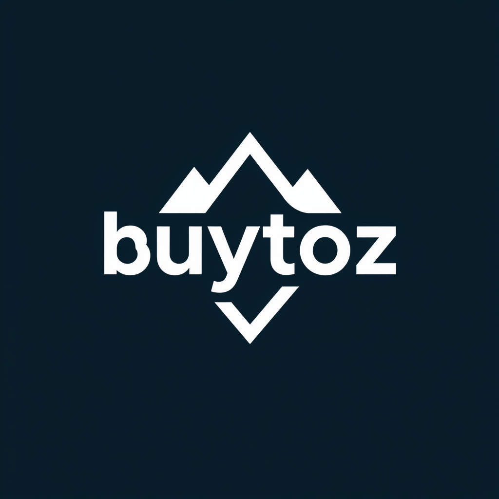 Wordmark Logo idea: wordmark logo of buytoz its a ecomers website please genarete a wordmark logo like nike,frido , bold clean typography, flat vector logo, centered, sol