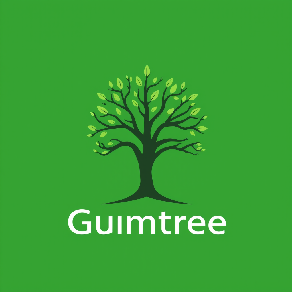 Main logo studio: minimalist tree of life wordmark logo for a garden care and handyman business called Gumtree - property maintenance