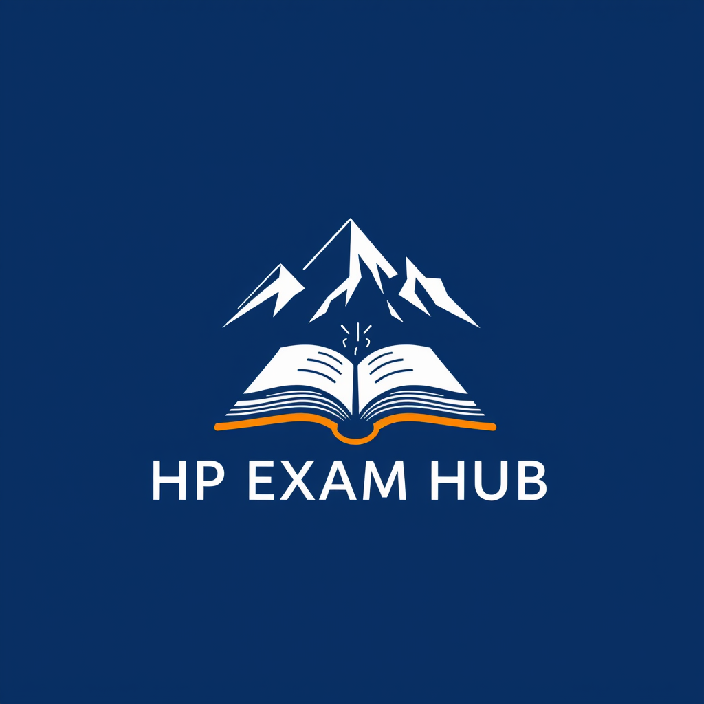 Main logo studio: Create a professional minimalist logo for “HP EXAM HUB”, an AI-powered exam preparation platform for Himachal Pradesh government exam aspirants. Combi