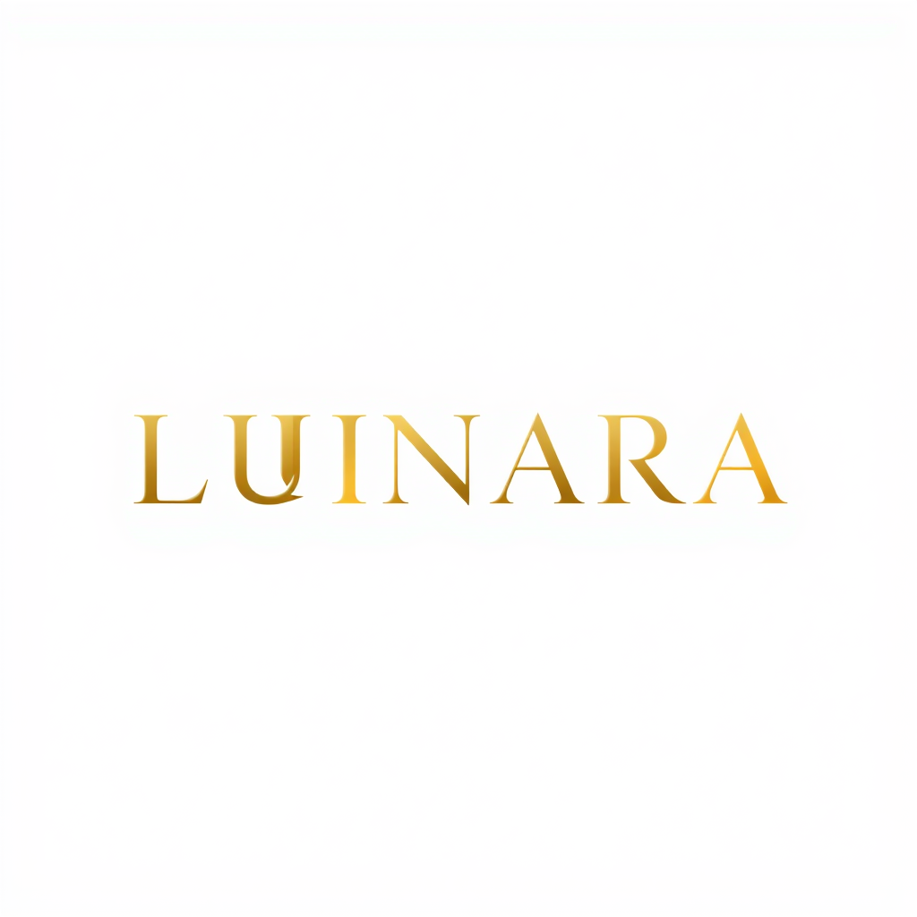 Wordmark Logo idea: wordmark logo of Create a luxury skincare wordmark logo reading “LUNARA”. Use only the letters, no icons or symbols. Choose a unique elegant serif fon