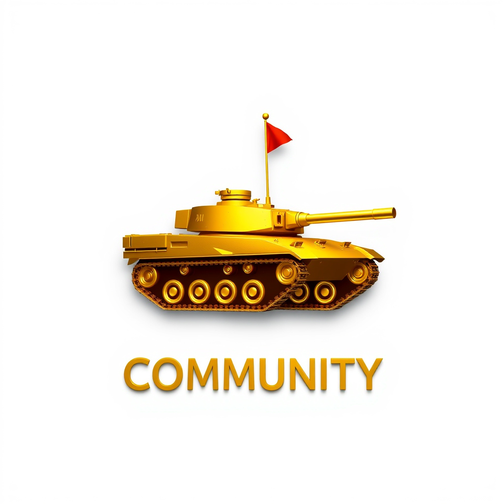 3D Logo idea: 3D logo for make me a golden , for a Community that is called Arab Communtiy, remove the background , make it also lexury , add small characters from 