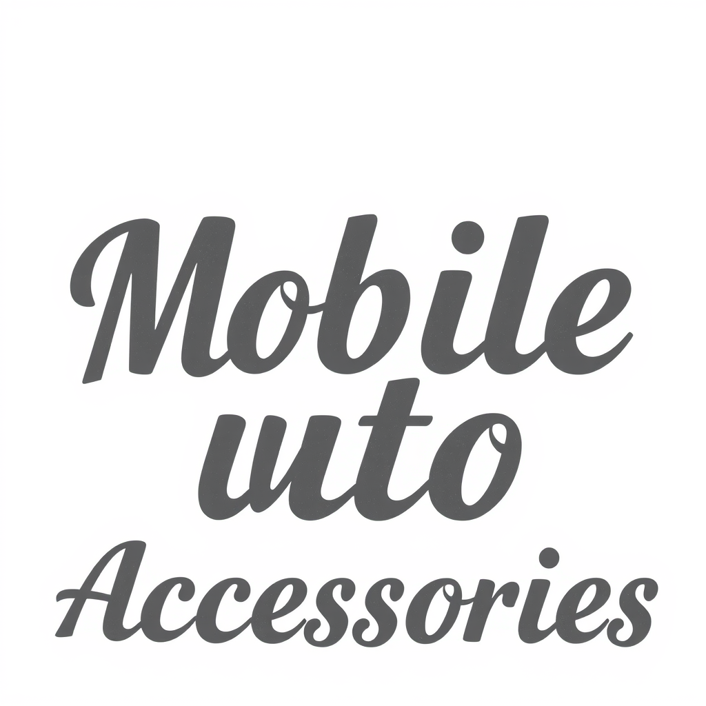Main logo studio: (Mobile Auto Accessories) on a white background in dark gray writing in a nice tidy/professional font but also slightly rugged looking to use as a log