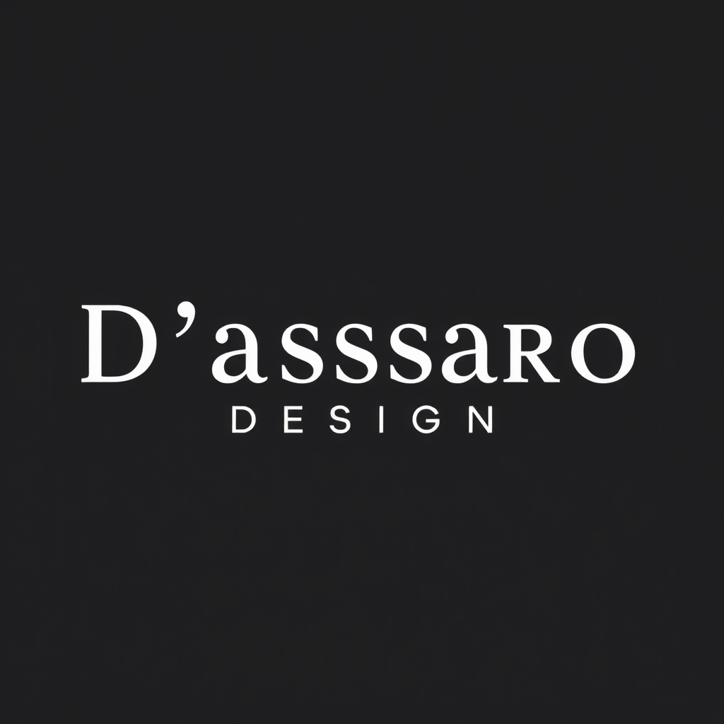 Main logo studio: Nom: D'assaro Design. Crée un logo minimaliste, très moderne (tendance du moment) et très élégant et raffiné! Logo typographique mais pas seulement la