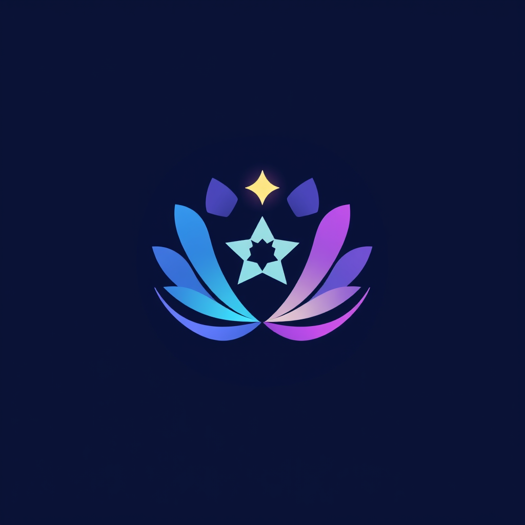 Main logo studio: rounded app icon logo for a meditation app, calming gradient, lotus symbolMinimalist futuristic logo for an AI assistant named Nova. A unique glowing 