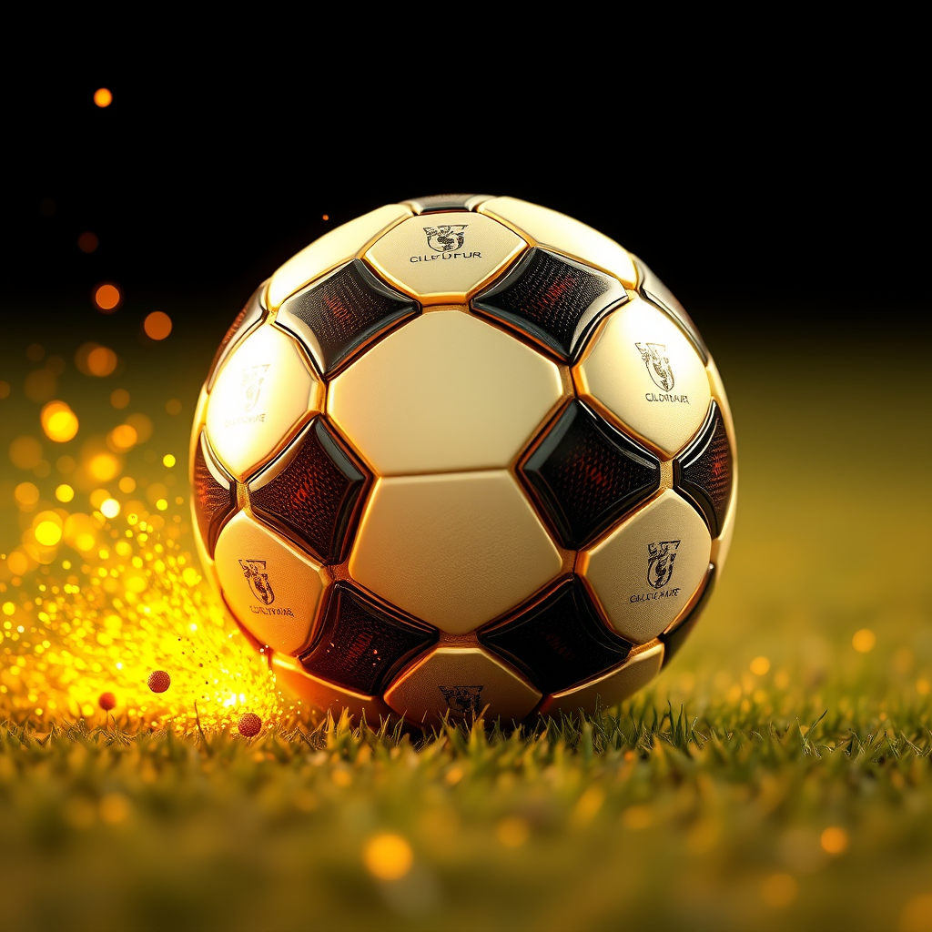 Main logo studio: gold and 3D youtube channel talks about football with ballond'or named LIGGAD'OR