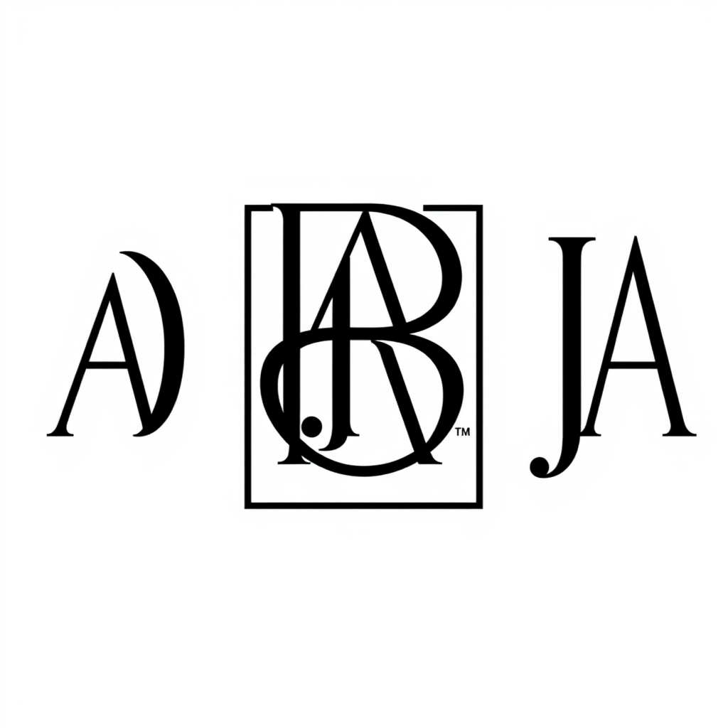 Monogram Logo idea: monogram logo combining the letters Professional minimalist monogram logo using letters D A R I J A. Combine letters into one compact geometric symbol