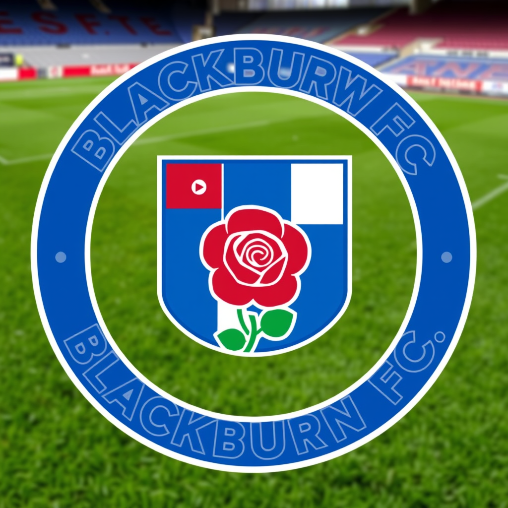 Main logo studio: Can you Design a new logo for Blackburn fc but has to relate to there club Multiple logos please Rose in the middle pl