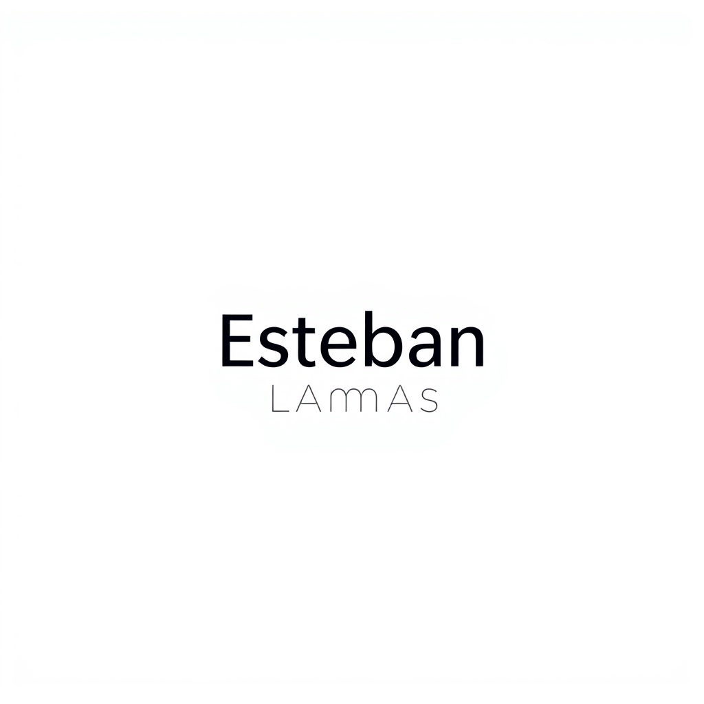 Wordmark Logo idea: wordmark logo of Quiero un logo para estudio de carpintería a medida llamado Esteban Lamas. Estilo profesional, moderno, premium y confiable. Quiero u