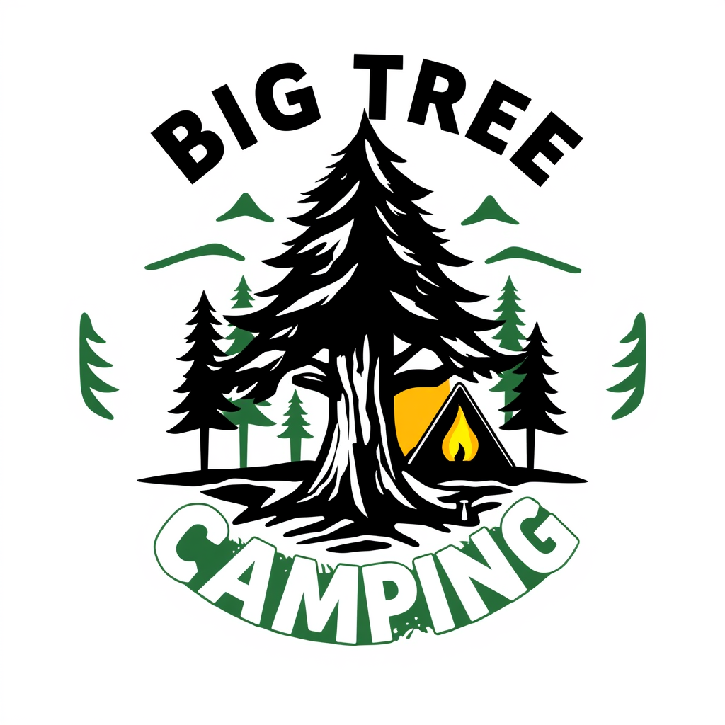 Main logo studio: create me a bold logo for a camping brand named big tree camping