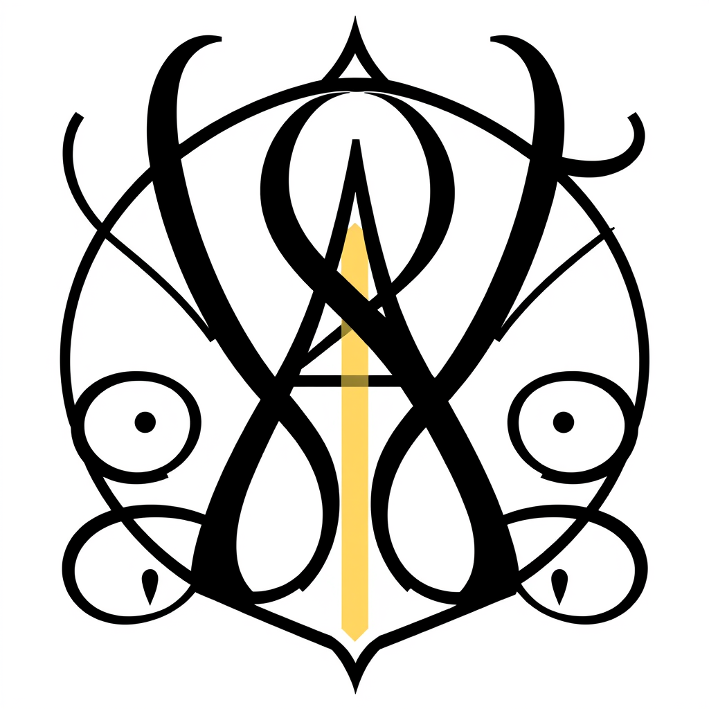 Monogram Logo idea: monogram logo combining the letters Luxury monogram logo made from the letters N, A, T and A, elegant intertwined letters forming one unique symbol, s