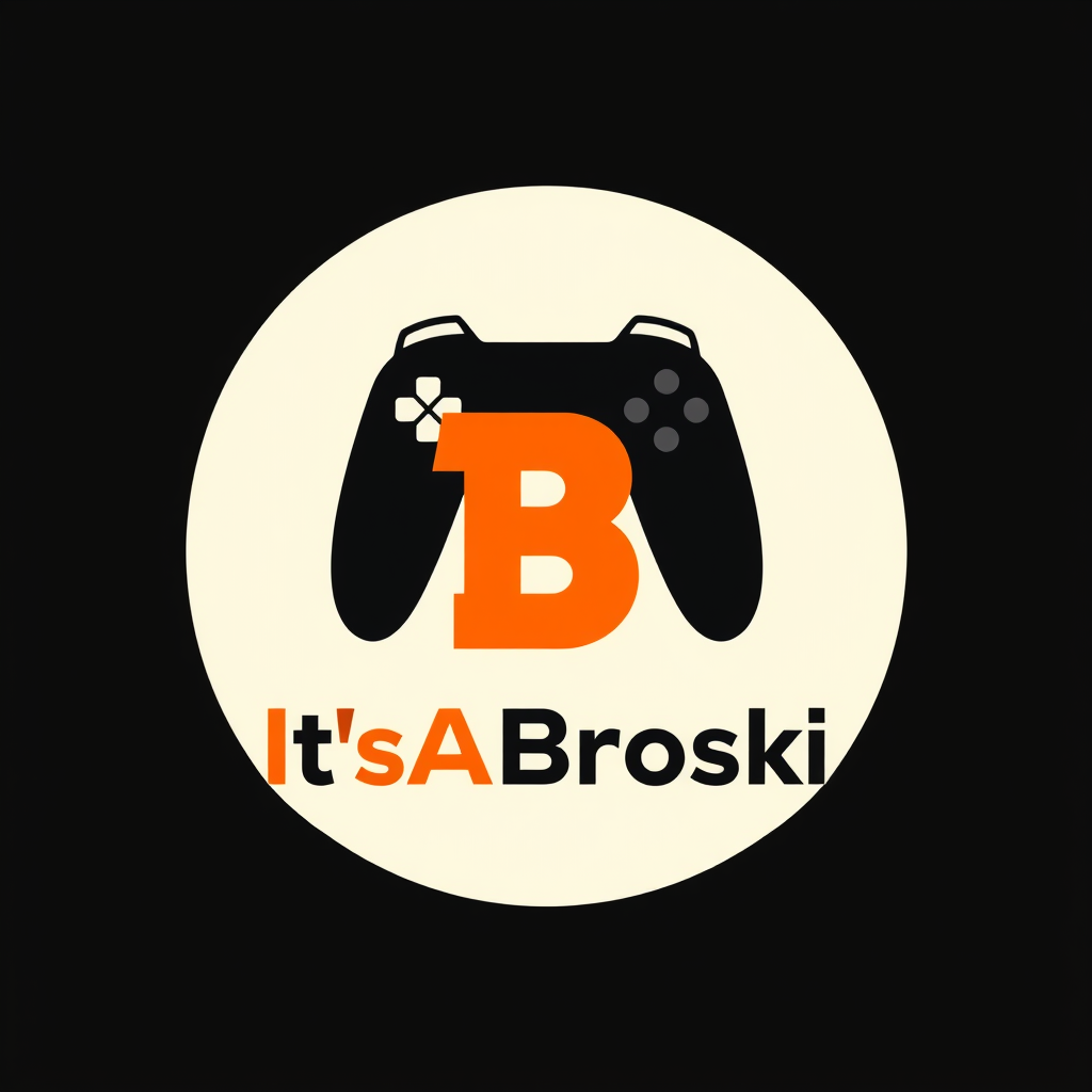 Main logo studio: Create a modern minimalist logo for a content creator brand called “ItsABroski”. Chill, friendly, funny and cool personality. Bold rounded typography,