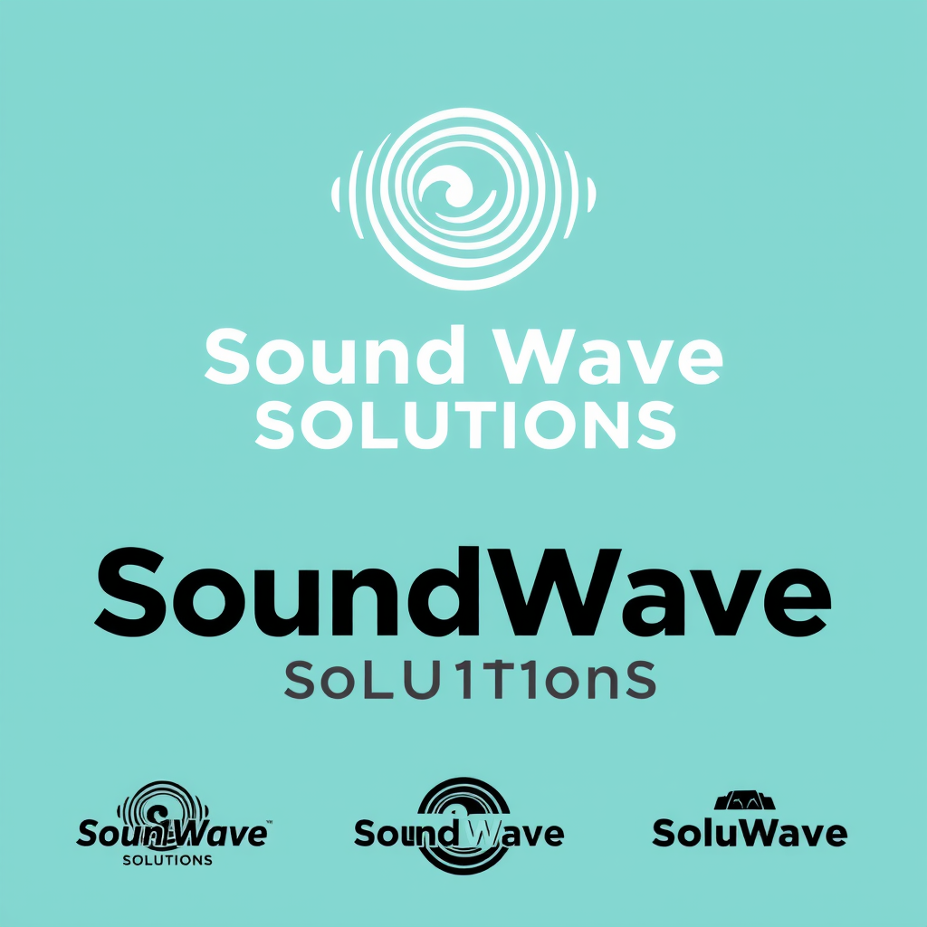 Main logo studio: ### Logo Prompt Create a modern, premium logo for **“Sound Wave Solutions”**, rebranding from “Total Home Interiors.” Keep the **original colour palet