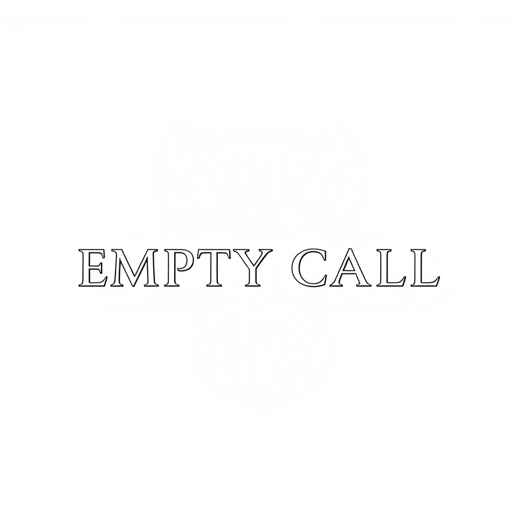 Monogram Logo idea: monogram logo combining the letters “EMPTY CALL band logo , influence band emo and metalcore 2000 , elegant intertwined letterforms, flat vector logo,
