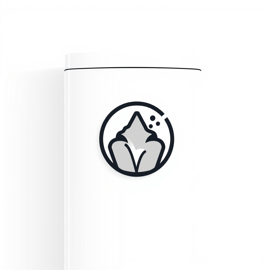 Main logo studio: Make a refrigerator logo with a white background