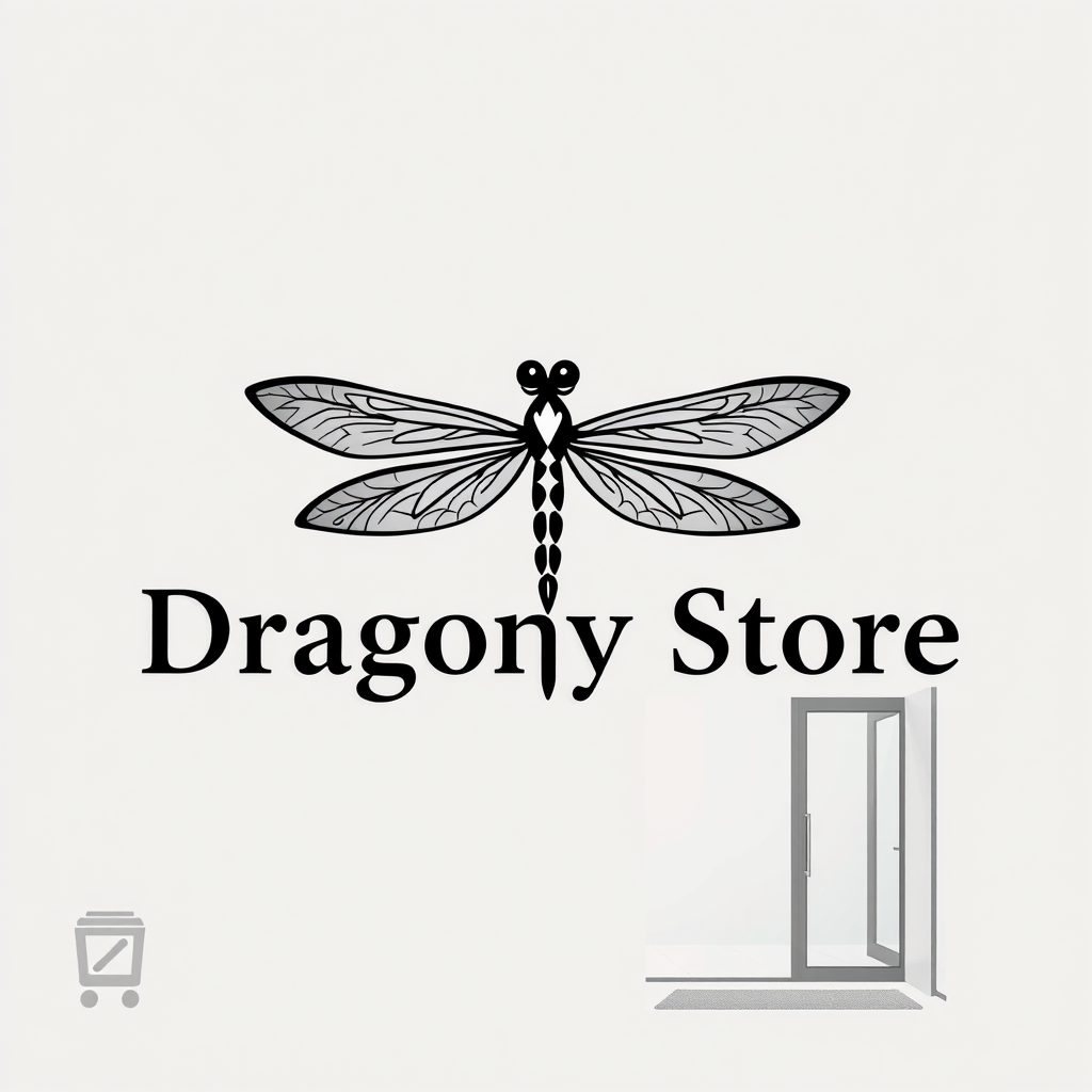 Main logo studio: the name of the company is Dragonfly Jewelry Store, make a logo and a slogan